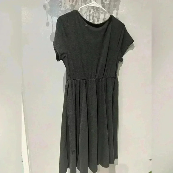 Torrid Dress Gray Knit A-Line T-Shirt Knee Length Short Sleeve Tie Belt Size 00 - Picture 6 of 6